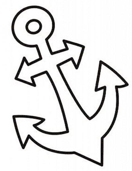 Якорь раскраска для детей