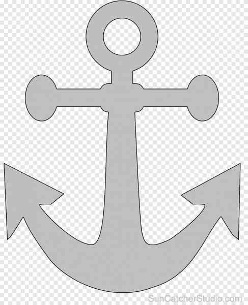 Якорь трафарет