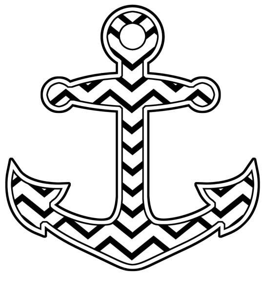 Морской якорь раскраска