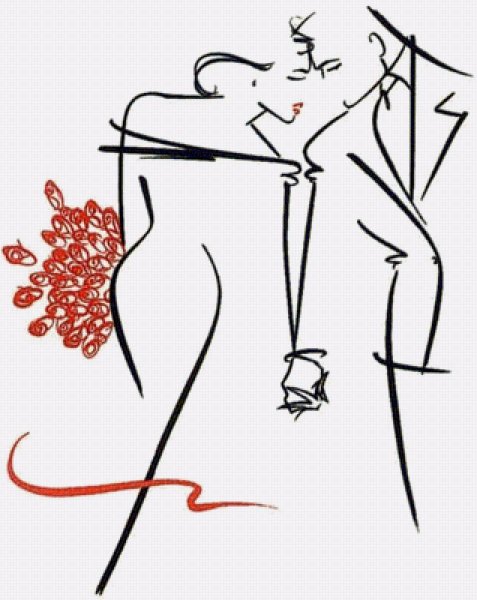 Картина силуэты влюбленных