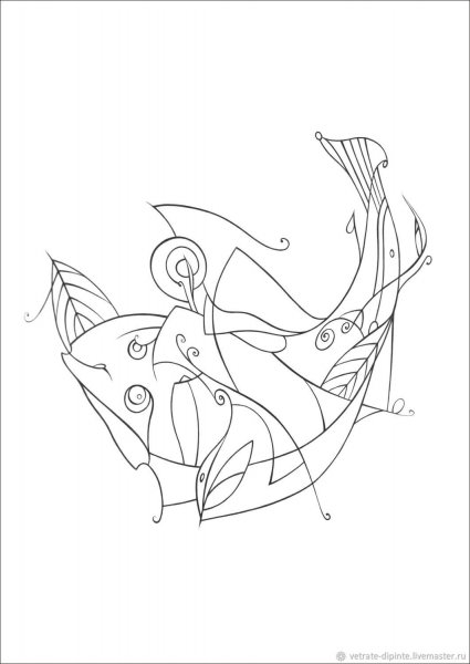 Контурные картинки абстракция