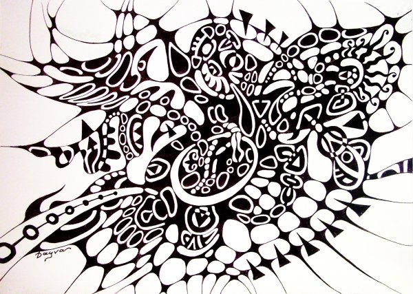 Орнамент тушью