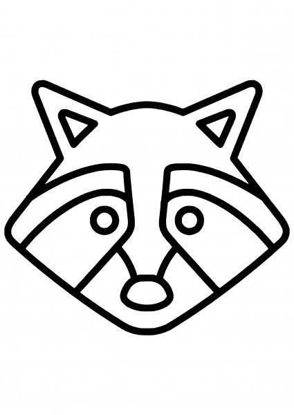 Раскраска маска енота