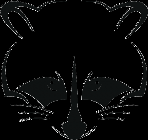 Енот трафарет