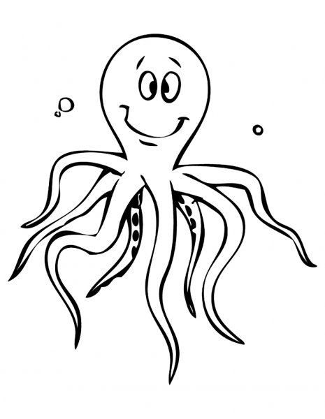 Осьминожки раскраска