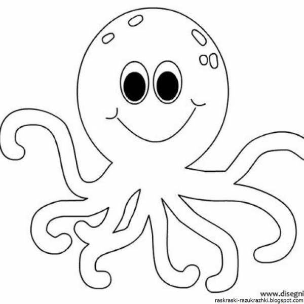 Осьминог раскраска