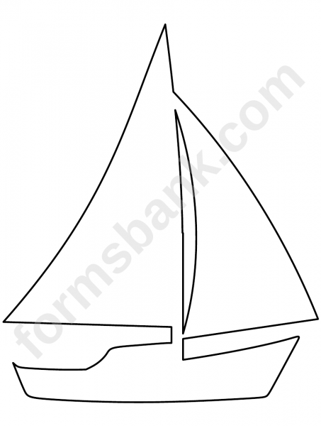 Кораблик трафарет для вырезания
