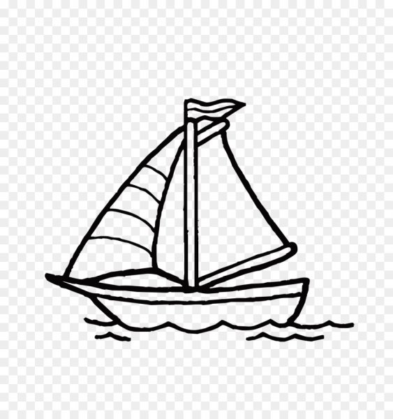 Рисунок кораблика с парусами