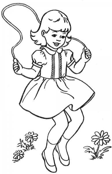 Девочка рукодельница раскраска