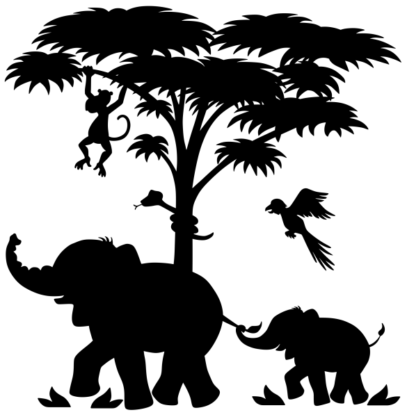 Силуэты животных Африки