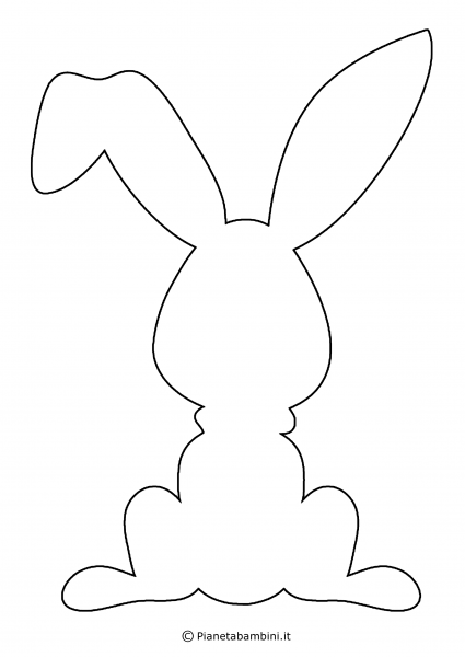 Трафарет зайчика для аппликации