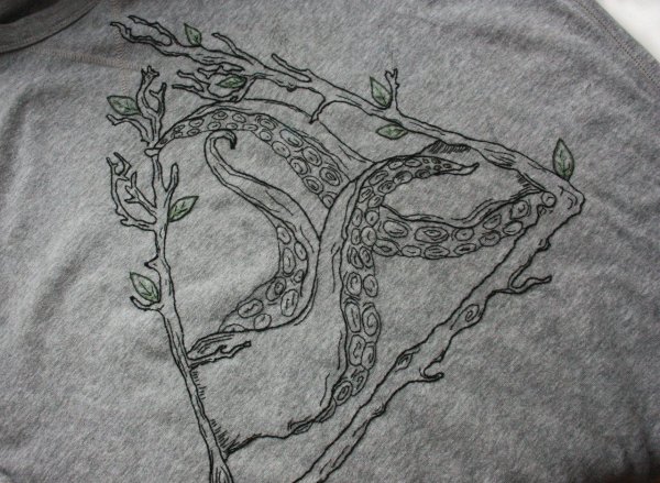 Вышивка контуром на одежде