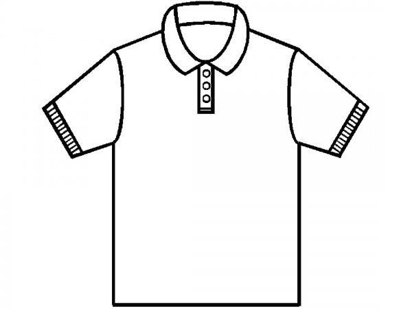 Рубашка раскраска для детей