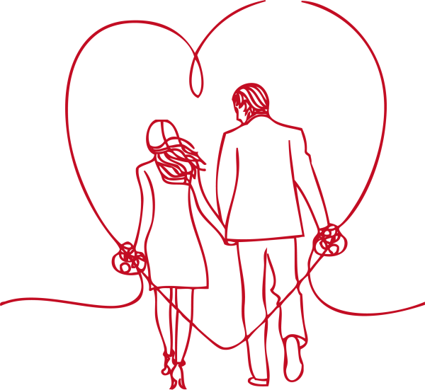 Влюбленные рисунок