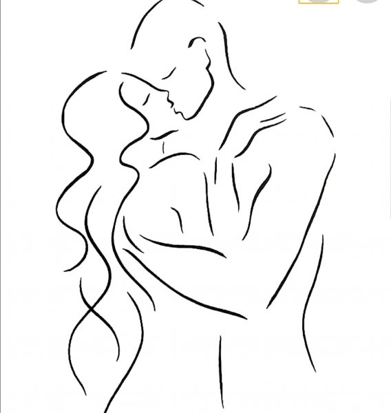 Картина силуэты влюбленных