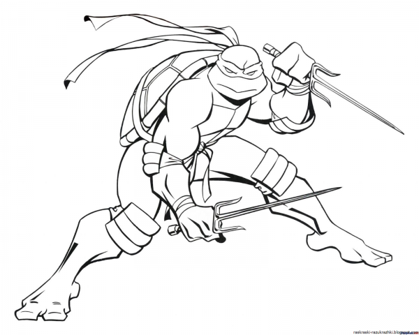 Раскраска Донателло из черепашек ниндзя
