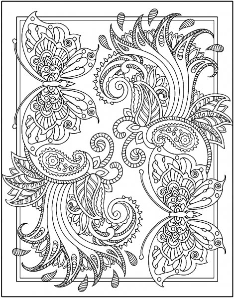 Раскраски для девочек сложные