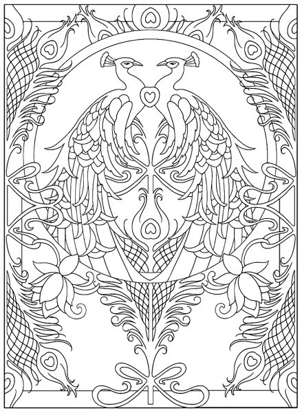 Жар птица контур