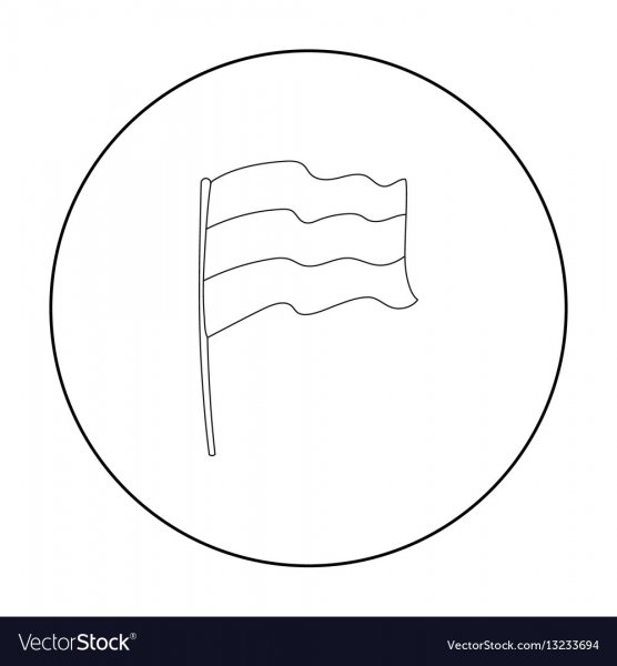 Иконка России контур белая