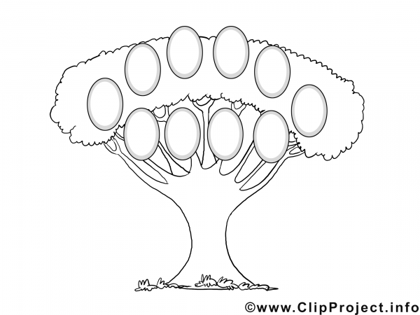 Контур дерева для родословной шаблоны