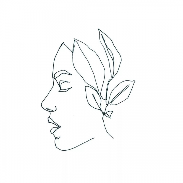 Контур лица одной линией