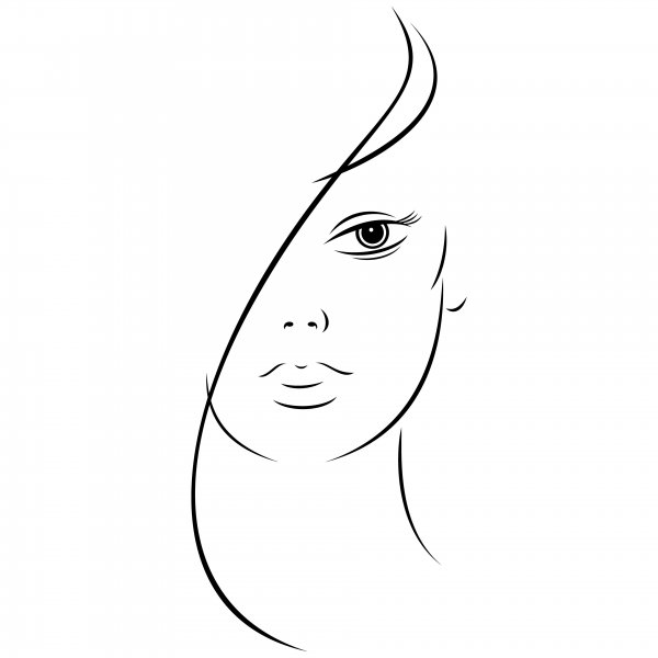 Очертания женского лица