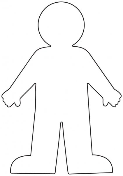 Контур тела человека