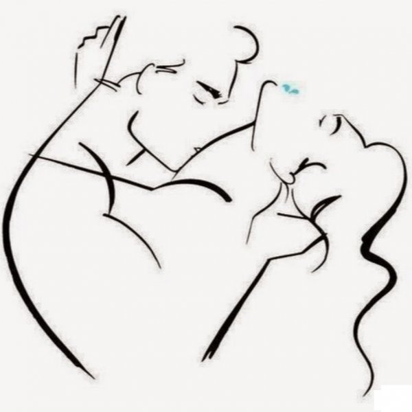 Очертания мужчины и женщины линиями