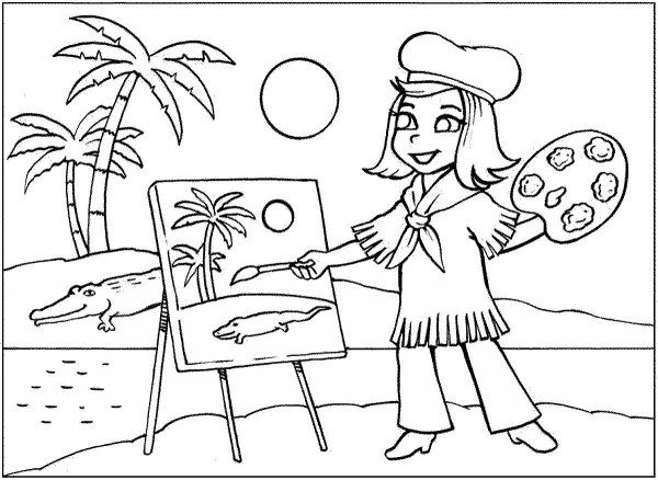 Разукрашки профессии для детей