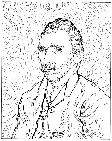 Винсент Ван Гог раскраска