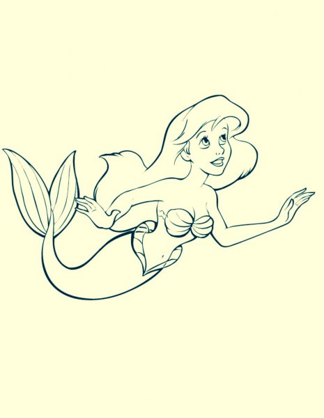 Раскраски русалки красивые