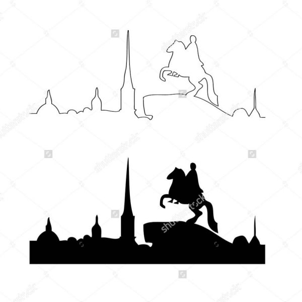 Петропавловка Санкт-Петербург вектор