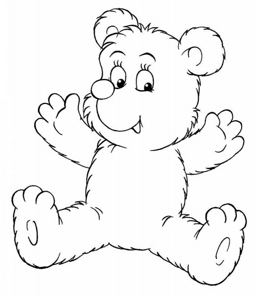 Медвежонок контур