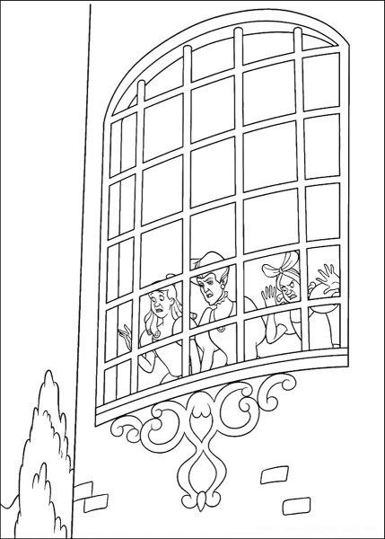 Вид из окна раскраска