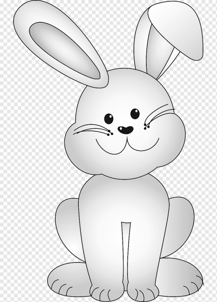 Раскраска зайчик для детей 3-4 лет