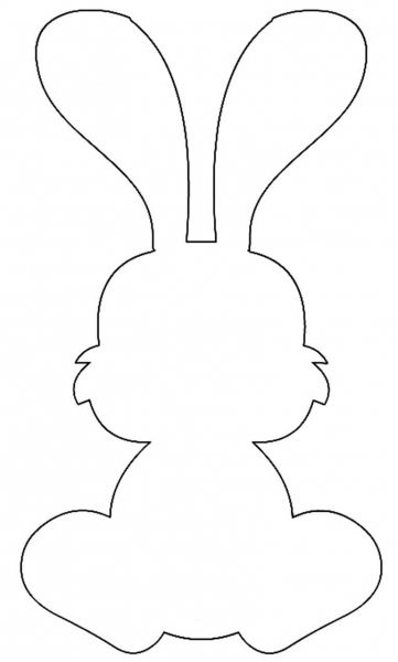 Зайчик раскраска для малышей