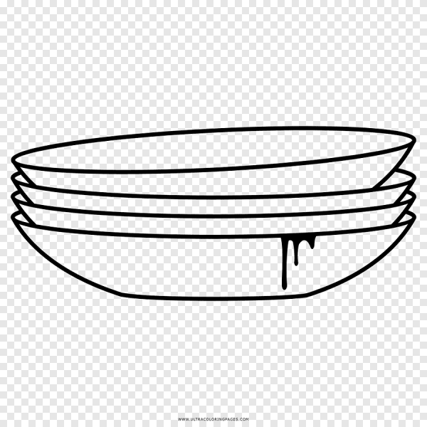 Тарелка раскраска для детей
