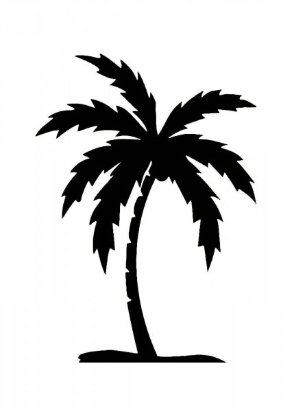 Пальма трафарет для вырезания