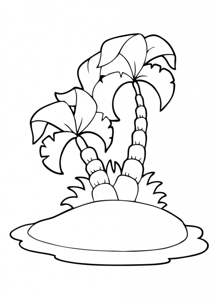 Трафарет пальмы для аппликации