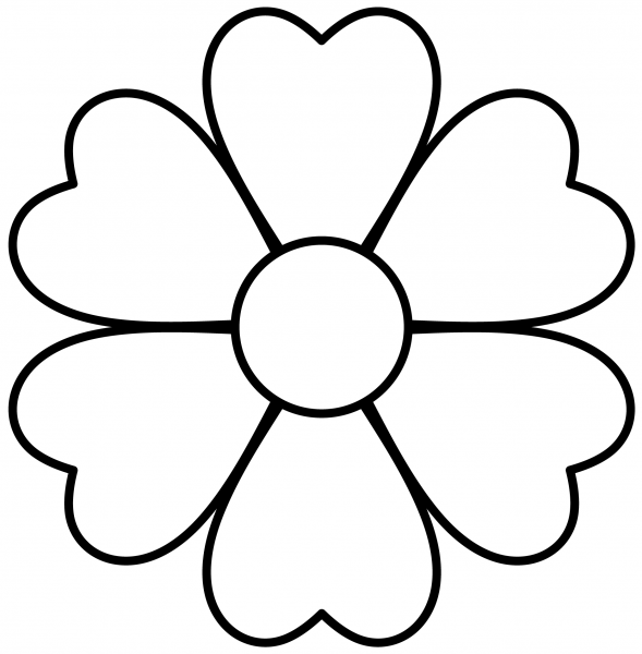 Цветы для раскрашивания детям