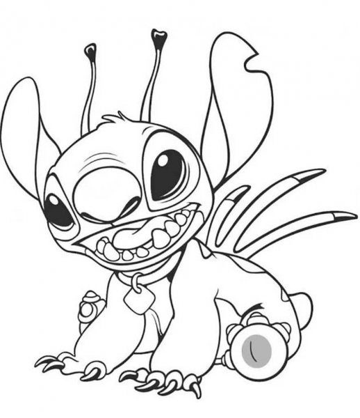 Лео и Стич раскраска