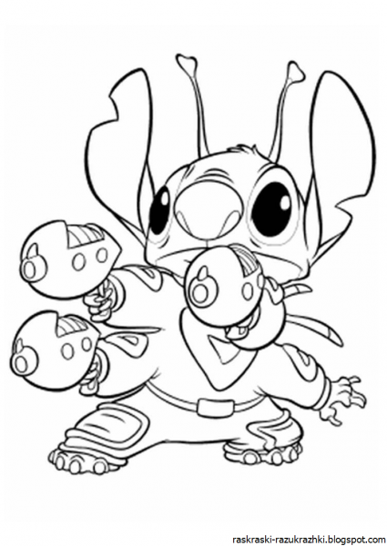 Рисунки Стича для срисовки карандашом