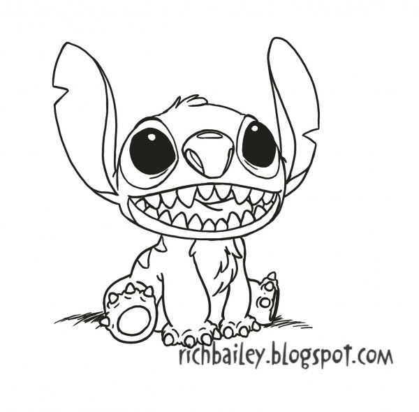 Раскраска Стич и Энджел