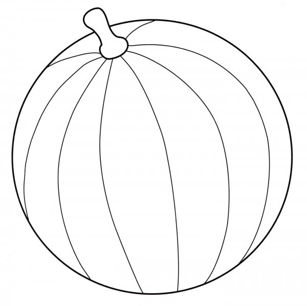 Арбуз раскраска для детей