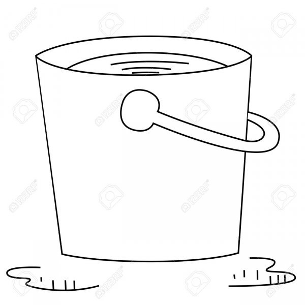 Трафарет ведро для снеговика