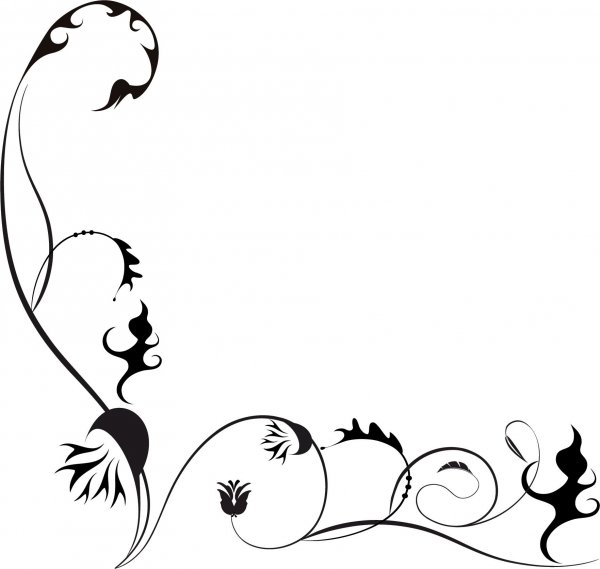 Рамка для объявления черно белая