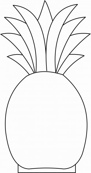 Ананас раскраска для детей
