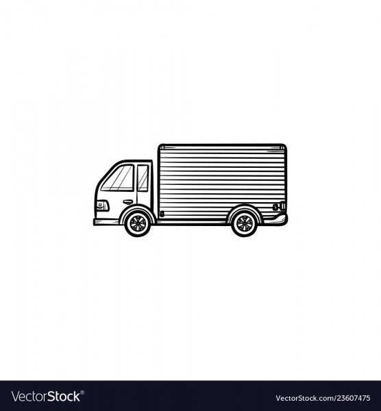 Контурное изображение фургона
