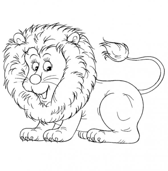 Лев для раскрашивания