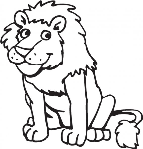 Раскраска Лев
